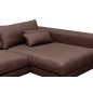 Canapé d'angle en tissu luxe 5 places, BERGAMO, marron, angle droit (vu de face) Canapé d'angle en tissu luxe 5 places, BERGAMO, marron, angle droit (vu de face)