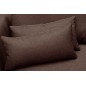 Canapé d'angle en tissu luxe 5 places, BERGAMO, marron, angle droit (vu de face) Canapé d'angle en tissu luxe 5 places, BERGAMO, marron, angle droit (vu de face)