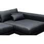 Canapé d'angle en tissu luxe 5 places, BERGAMO, gris foncé, angle droit (vu de face)