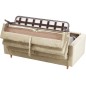 Canapé 3 places convertible en velours de luxe ATHENES, beige Canapé 3 places convertible en velours de luxe ATHENES, beige