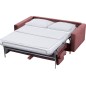 Canapé 3 places convertible en velours de luxe ATHENES, rose pale Canapé 3 places convertible en velours de luxe ATHENES, rose pale