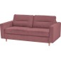 Canapé 3 places convertible en velours de luxe ATHENES, rose pale Canapé 3 places convertible en velours de luxe ATHENES, rose pale