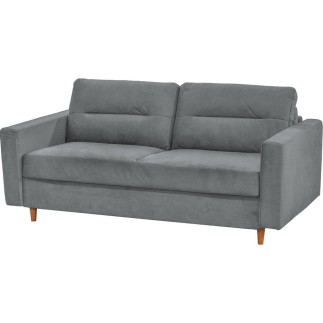 Canapé 3 places convertible en velours de luxe ATHENES, gris