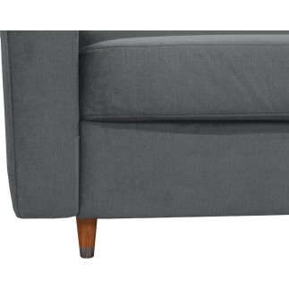 Canapé 3 places convertible en velours de luxe ATHENES, gris