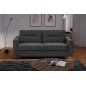 Canapé 3 places convertible en velours de luxe ATHENES, gris foncé Canapé 3 places convertible en velours de luxe ATHENES, gris foncé
