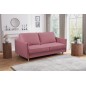 Canapé 3 places convertible en velours de luxe LISA, rose pale Canapé 3 places convertible en velours de luxe LISA, rose pale