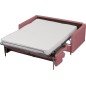 Canapé 3 places convertible en velours de luxe LISA, rose pale Canapé 3 places convertible en velours de luxe LISA, rose pale