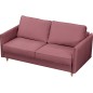 Canapé 3 places convertible en velours de luxe LISA, rose pale Canapé 3 places convertible en velours de luxe LISA, rose pale