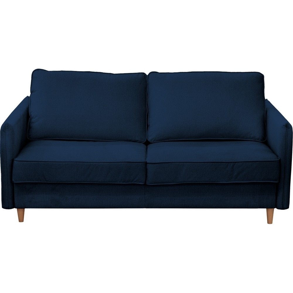 Canapé 3 places convertible en velours de luxe LISA, bleu foncé, usage quotidien Canapé 3 places convertible en velours de luxe LISA, bleu foncé, usage quotidien