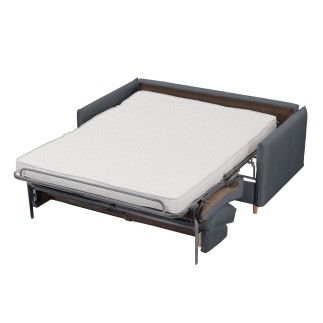 Canapé 3 places convertible en velours de luxe LISA, gris