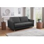 Canapé 3 places convertible en velours de luxe LISA, gris anthracite Canapé 3 places convertible en velours de luxe LISA, gris anthracite