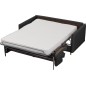 Canapé 3 places convertible en velours de luxe LISA, gris anthracite Canapé 3 places convertible en velours de luxe LISA, gris anthracite