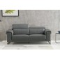 Ensemble Canapé 3 places et fauteuil en cuir italien buffle , BOLZANO, gris foncé Ensemble Canapé 3 places et fauteuil en cuir italien buffle , BOLZANO, gris foncé