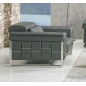 Ensemble Canapé 3 places et fauteuil en cuir italien buffle , BOLZANO, gris foncé Ensemble Canapé 3 places et fauteuil en cuir italien buffle , BOLZANO, gris foncé