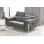 Ensemble Canapé 2 places et 1 fauteuil en cuir italien buffle , BOLZANO, gris foncé Ensemble Canapé 2 places et 1 fauteuil en cuir italien buffle , BOLZANO, gris foncé