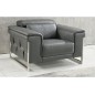 Ensemble Canapé 2 places et 1 fauteuil en cuir italien buffle , BOLZANO, gris foncé Ensemble Canapé 2 places et 1 fauteuil en cuir italien buffle , BOLZANO, gris foncé