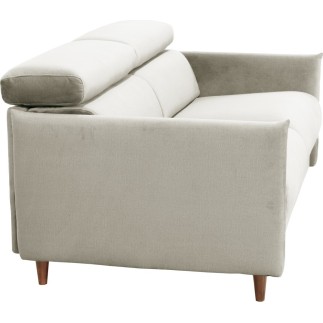 Canapé 3 places convertible en velours de luxe LOIC, beige