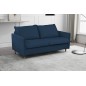 Canapé 3 places convertible en velours de luxe SANREMO, couchage quotidien, bleu foncé Canapé 3 places convertible en velours de luxe SANREMO, couchage quotidien, bleu foncé