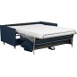 Canapé 3 places convertible en velours de luxe SANREMO, couchage quotidien, bleu foncé Canapé 3 places convertible en velours de luxe SANREMO, couchage quotidien, bleu foncé