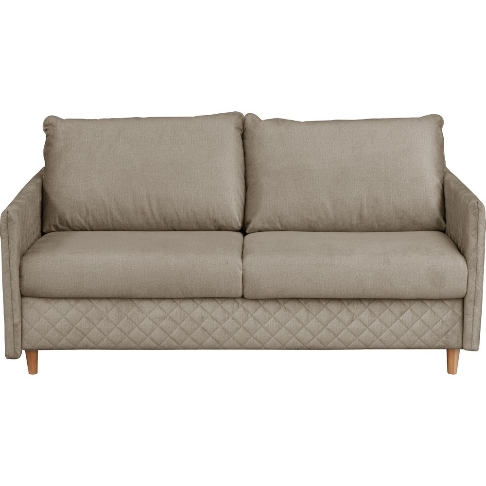 Canapé 3 places convertible en velours de luxe SANREMO, couchage quotidien, marron Canapé 3 places convertible en velours de luxe SANREMO, couchage quotidien, marron