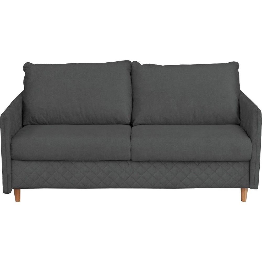 Canapé 3 places convertible en velours de luxe SANREMO, couchage quotidien, gris foncé Canapé 3 places convertible en velours de luxe SANREMO, couchage quotidien, gris foncé