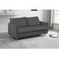 Canapé 3 places convertible en velours de luxe SANREMO, couchage quotidien, gris foncé Canapé 3 places convertible en velours de luxe SANREMO, couchage quotidien, gris foncé