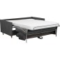 Canapé 3 places convertible en velours de luxe SANREMO, couchage quotidien, gris foncé Canapé 3 places convertible en velours de luxe SANREMO, couchage quotidien, gris foncé