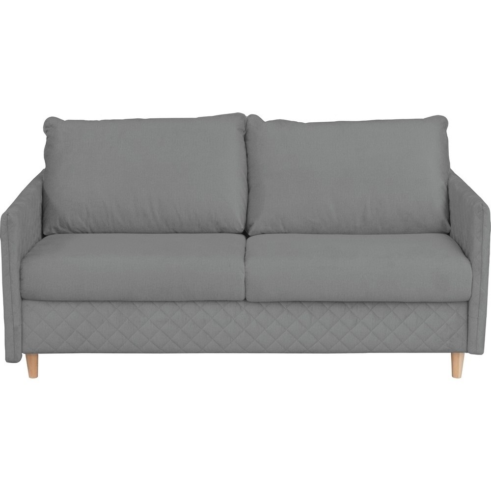 Canapé 3 places convertible en velours de luxe SANREMO, couchage quotidien, gris Canapé 3 places convertible en velours de luxe SANREMO, couchage quotidien, gris