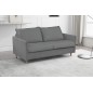 Canapé 3 places convertible en velours de luxe SANREMO, couchage quotidien, gris Canapé 3 places convertible en velours de luxe SANREMO, couchage quotidien, gris