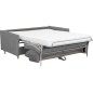 Canapé 3 places convertible en velours de luxe SANREMO, couchage quotidien, gris Canapé 3 places convertible en velours de luxe SANREMO, couchage quotidien, gris