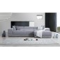 Canapé d'angle BRINDISI en tissu haut de gamme, 5 places, gris, angle droit Canapé d'angle BRINDISI en tissu haut de gamme, 5 places, gris, angle droit