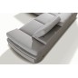 Canapé d'angle, en cuir italien 5/6 places - GUCI, gris clair angle gauche Canapé d'angle, en cuir italien 5/6 places - GUCI, gris clair angle gauche