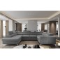 Canapé d'angle convertible LOUCA VELOURS Luxe, 7/8 places, gris , accoudoir droit (vu de face) Canapé d'angle convertible LOUCA VELOURS Luxe, 7/8 places, gris , accoudoir droit (vu de face)