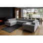 Canapé d'angle convertible LOUCA VELOURS Luxe, 7/8 places, gris , accoudoir droit (vu de face) Canapé d'angle convertible LOUCA VELOURS Luxe, 7/8 places, gris , accoudoir droit (vu de face)