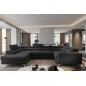 Canapé d'angle convertible LOUCA VELOURS Luxe, 7/8 places, gris anthracite , accoudoir droit (vu de face) Canapé d'angle convertible LOUCA VELOURS Luxe, 7/8 places, gris anthracite , accoudoir droit (vu de face)