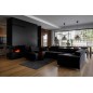 Canapé d'angle convertible LOUCA VELOURS Luxe, 7/8 places, NOIR, accoudoir droit (vu de face) Canapé d'angle convertible LOUCA VELOURS Luxe, 7/8 places, NOIR, accoudoir droit (vu de face)