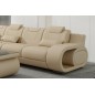 Canapé d'angle en cuir italien 5 places HANSEN, beige, angle gauche Canapé d'angle en cuir italien 5 places HANSEN, beige, angle gauche