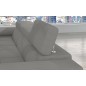 Canapé d'angle convertible - ARMEL en velours cottelé luxe 5 places, couleur gris, coffre, angle gauche (vu de face) Canapé d'angle convertible - ARMEL en velours cottelé luxe 5 places, couleur gris, coffre, angle gauche (vu de face)