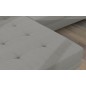 Canapé d'angle convertible - ARMEL en velours cottelé luxe 5 places, couleur gris, coffre, angle gauche (vu de face) Canapé d'angle convertible - ARMEL en velours cottelé luxe 5 places, couleur gris, coffre, angle gauche (vu de face)