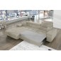 Canapé d'angle convertible - ARMEL en velours cottelé luxe 5 places, couleur beige, coffre, angle gauche (vu de face) Canapé d'angle convertible - ARMEL en velours cottelé luxe 5 places, couleur beige, coffre, angle gauche (vu de face)