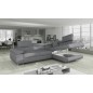 Canapé d'angle convertible en tissu luxe 5 places, ANNECY TISSU, couleur gris, angle droit Canapé d'angle convertible en tissu luxe 5 places, ANNECY TISSU, couleur gris, angle droit