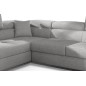 Canapé d'angle convertible - en tissu luxe 5 places, ANNECY TISSU, couleur gris, angle gauche Canapé d'angle convertible - en tissu luxe 5 places, ANNECY TISSU, couleur gris, angle gauche
