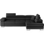 Canapé d'angle convertible en simili cuir 5 places, ANVERS SIMILI, noir, angle droit Canapé d'angle convertible en simili cuir 5 places, ANVERS SIMILI, noir, angle droit