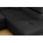 Canapé d'angle convertible en simili cuir 5 places, ANVERS SIMILI, noir, angle droit Canapé d'angle convertible en simili cuir 5 places, ANVERS SIMILI, noir, angle droit