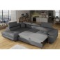 - Canapé d'angle convertible en simili cuir 5 places, ANVERS SIMILI, gris foncé, angle gauche - Canapé d'angle convertible en simili cuir 5 places, ANVERS SIMILI, gris foncé, angle gauche