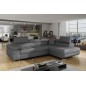 Canapé d'angle convertible en simili cuir 5 places, ANVERS SIMILI, gris foncé, angle droit Canapé d'angle convertible en simili cuir 5 places, ANVERS SIMILI, gris foncé, angle droit