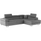 Canapé d'angle convertible en simili cuir 5 places, ANVERS SIMILI, gris foncé, angle droit Canapé d'angle convertible en simili cuir 5 places, ANVERS SIMILI, gris foncé, angle droit