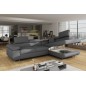 Canapé d'angle convertible en simili cuir 5 places, ANVERS SIMILI, gris foncé, angle droit Canapé d'angle convertible en simili cuir 5 places, ANVERS SIMILI, gris foncé, angle droit