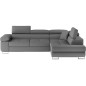 Canapé d'angle convertible en simili cuir 5 places, ANVERS SIMILI, gris foncé, angle droit Canapé d'angle convertible en simili cuir 5 places, ANVERS SIMILI, gris foncé, angle droit
