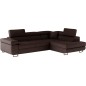 Canapé d'angle convertible en simili cuir 5 places, ANVERS SIMILI, chocolat, angle droit Canapé d'angle convertible en simili cuir 5 places, ANVERS SIMILI, chocolat, angle droit
